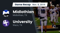 Recap: Midlothian  vs. University  2019