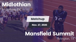 Matchup: Midlothian High vs. Mansfield Summit  2020