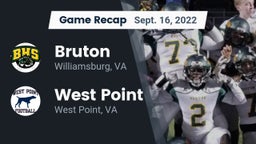 Recap: Bruton  vs. West Point  2022