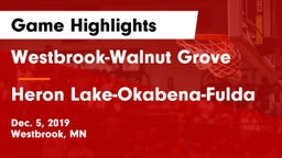 Westbrook-Walnut Grove  vs Heron Lake-Okabena-Fulda Game Highlights - Dec. 5, 2019