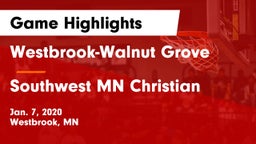 Westbrook-Walnut Grove  vs Southwest MN Christian Game Highlights - Jan. 7, 2020