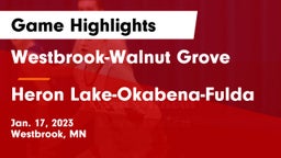 Westbrook-Walnut Grove  vs Heron Lake-Okabena-Fulda Game Highlights - Jan. 17, 2023