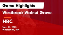 Westbrook-Walnut Grove  vs HBC Game Highlights - Jan. 26, 2023