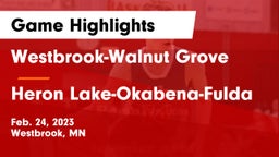 Westbrook-Walnut Grove  vs Heron Lake-Okabena-Fulda Game Highlights - Feb. 24, 2023