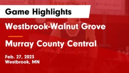 Westbrook-Walnut Grove  vs Murray County Central  Game Highlights - Feb. 27, 2023