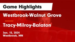 Westbrook-Walnut Grove  vs Tracy-Milroy-Balaton  Game Highlights - Jan. 15, 2024