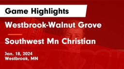 Westbrook-Walnut Grove  vs Southwest Mn Christian Game Highlights - Jan. 18, 2024