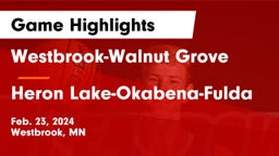 Westbrook-Walnut Grove  vs Heron Lake-Okabena-Fulda Game Highlights - Feb. 23, 2024