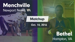 Matchup: Menchville vs. Bethel  2016