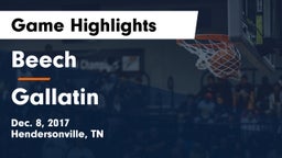 Beech  vs Gallatin  Game Highlights - Dec. 8, 2017