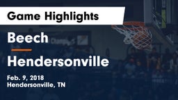 Beech  vs Hendersonville  Game Highlights - Feb. 9, 2018