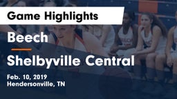 Beech  vs Shelbyville Central  Game Highlights - Feb. 10, 2019