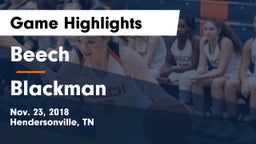 Beech  vs Blackman  Game Highlights - Nov. 23, 2018