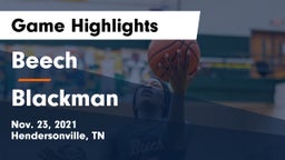 Beech  vs Blackman  Game Highlights - Nov. 23, 2021