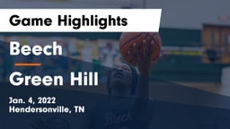 Beech  vs Green Hill  Game Highlights - Jan. 4, 2022