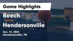 Beech  vs Hendersonville  Game Highlights - Jan. 14, 2022