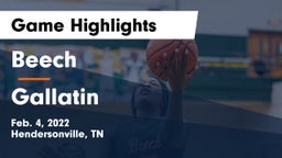 Beech  vs Gallatin  Game Highlights - Feb. 4, 2022