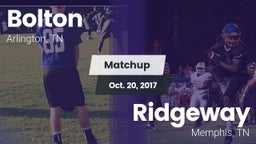 Matchup: Bolton vs. Ridgeway  2017