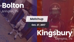 Matchup: Bolton vs. Kingsbury  2017