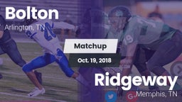 Matchup: Bolton vs. Ridgeway  2018