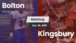 Matchup: Bolton vs. Kingsbury  2018