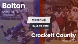Matchup: Bolton vs. Crockett County  2019