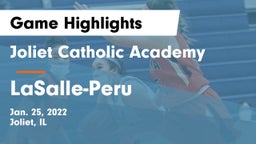 Joliet Catholic Academy  vs LaSalle-Peru  Game Highlights - Jan. 25, 2022