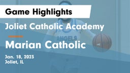 Joliet Catholic Academy  vs Marian Catholic  Game Highlights - Jan. 18, 2023