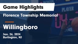 Florence Township Memorial  vs Willingboro  Game Highlights - Jan. 26, 2024