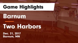 Barnum  vs Two Harbors  Game Highlights - Dec. 21, 2017