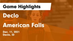 Declo  vs American Falls  Game Highlights - Dec. 11, 2021