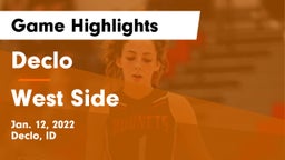 Declo  vs West Side  Game Highlights - Jan. 12, 2022