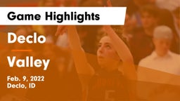 Declo  vs Valley  Game Highlights - Feb. 9, 2022