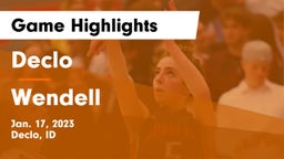 Declo  vs Wendell  Game Highlights - Jan. 17, 2023