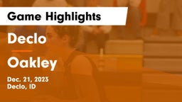 Declo  vs Oakley  Game Highlights - Dec. 21, 2023