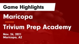 Maricopa  vs Trivium Prep Academy Game Highlights - Nov. 26, 2021
