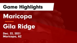 Maricopa  vs Gila Ridge  Game Highlights - Dec. 22, 2021