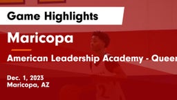 Maricopa  vs American Leadership Academy - Queen Creek Game Highlights - Dec. 1, 2023