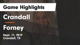 Crandall  vs Forney Game Highlights - Sept. 11, 2019