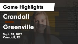 Crandall  vs Greenville  Game Highlights - Sept. 20, 2019