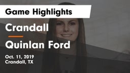 Crandall  vs Quinlan Ford  Game Highlights - Oct. 11, 2019