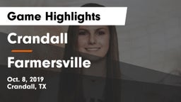Crandall  vs Farmersville  Game Highlights - Oct. 8, 2019