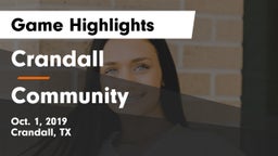 Crandall  vs Community  Game Highlights - Oct. 1, 2019