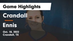 Crandall  vs Ennis  Game Highlights - Oct. 18, 2022
