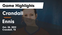 Crandall  vs Ennis  Game Highlights - Oct. 28, 2022