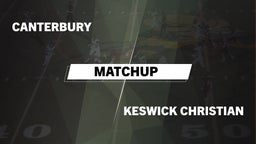 Matchup: Canterbury vs. Keswick Christian  2016