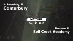 Matchup: Canterbury vs. Bell Creek Academy 2016
