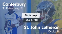 Matchup: Canterbury vs. St. John Lutheran  2016