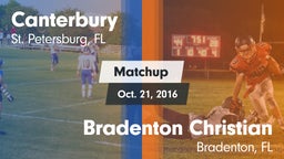 Matchup: Canterbury vs. Bradenton Christian  2016