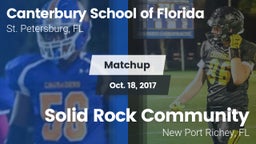 Matchup: Canterbury vs. Solid Rock Community  2017